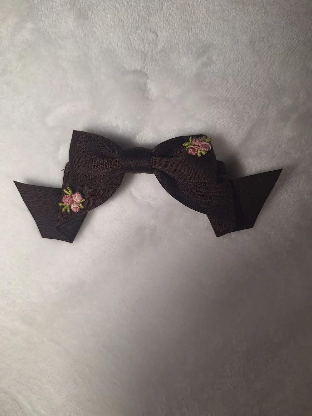 Innocent World Brown Floral Hair Bow Clips | Set of 2 | Classic Lolita